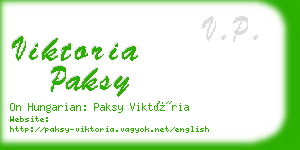 viktoria paksy business card